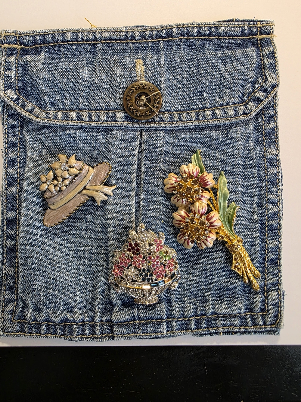Vintage-Inspired Floral Brooch Trio